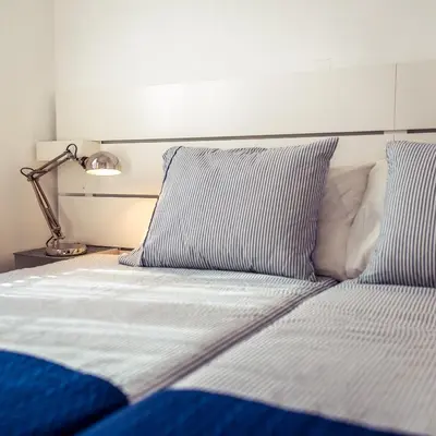 Cama o camas de una habitación en The Blue House in Maspalomas