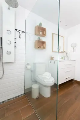 Un baño de Cozy and sea views private terrace apartment