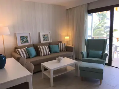 Zona de estar de Ocean view apartment Agustino Beach