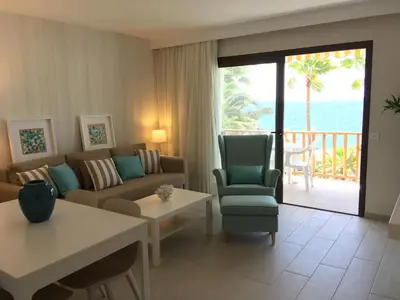 Zona de estar de Ocean view apartment Agustino Beach