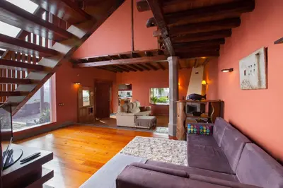 Zona de estar de Azuaje Mountain Hideaway House Moya