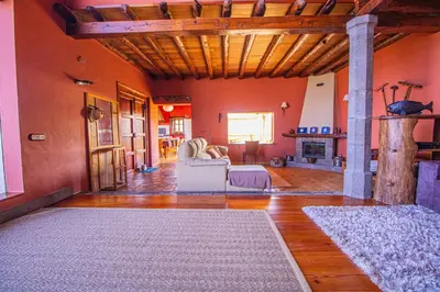 Zona de estar de Azuaje Mountain Hideaway House Moya