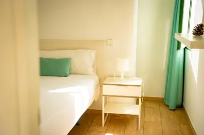 Cama o camas de una habitación en Apartamentos Halley