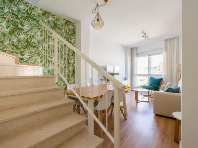 Zona de estar de Las Canteras Beach Apartment Sagasta II