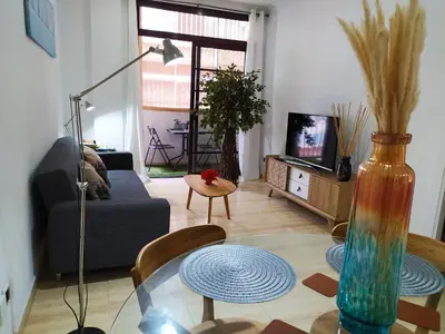 Una televisión o centro de entretenimiento en Loft Santa Catalina Park