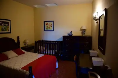 Cama o camas de una habitación en Casa Rural de Tío Félix