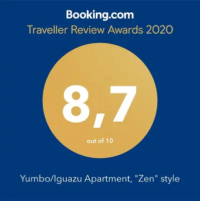 Certificado, premio, señal o documento que está expuesto en Yumbo/Iguazu Apartment, 