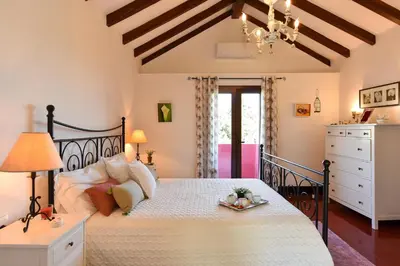 Cama o camas de una habitación en Finca Madroñal with Pool in Gran Canaria by VillaGranCanaria