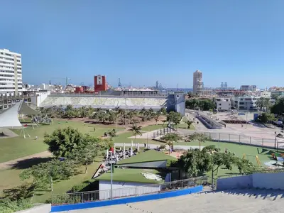 Vista general de Las Palmas de Gran Canaria o vista desde el apartamento