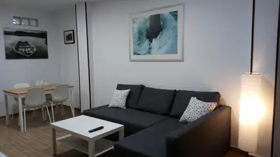 Zona de estar de BRISAS DEL MAR APARTMENT, ONE STEP FROM THE SEA.