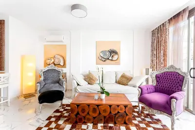 Zona de estar de Puerto de Mogan - Luxe Apartment with roof terrace and sea view