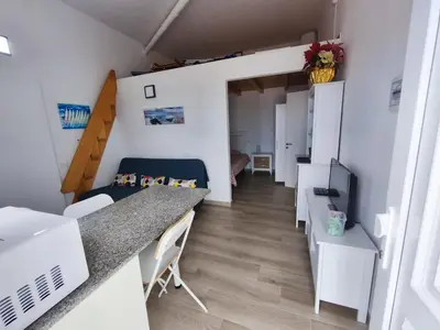 Una televisión o centro de entretenimiento en Apartamento Salinas