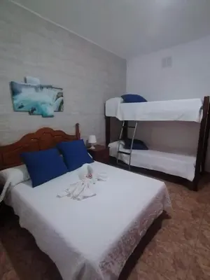 Cama o camas de una habitación en Chalet Rutas de Valsequillo