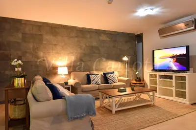 Una televisión o centro de entretenimiento en Casa Carlota Salobre