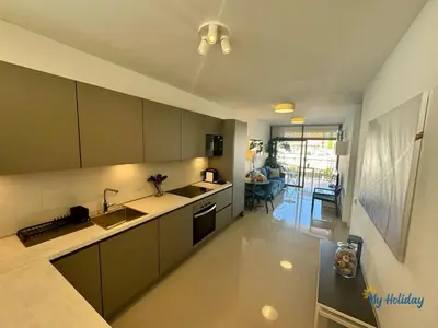 Una cocina o zona de cocina en Blue Beach