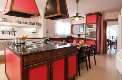 Una cocina o zona de cocina en Terrazas del Mar Villa on the beach Sea Terrace Wifi free Golf Ecological house