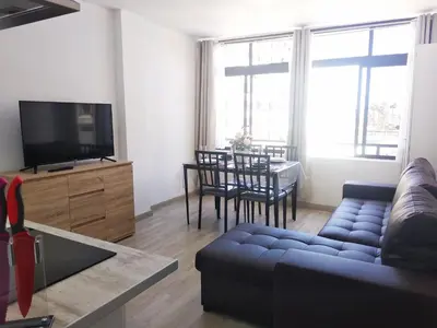 Una televisión o centro de entretenimiento en Apartaments Vacations Playa del Ingles