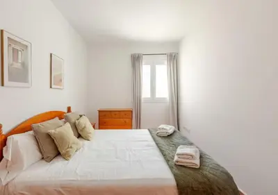 Cama o camas de una habitación en Playa Azul: Amplio y luminoso con vistas al mar