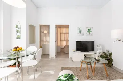 Una televisión o centro de entretenimiento en La Rama puerto de las Nieves Vivienda Vacacional