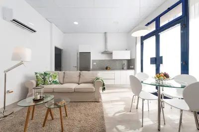 Una cocina o zona de cocina en La Rama puerto de las Nieves Vivienda Vacacional