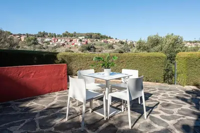 Un balcón o terraza de Luxury Country & Rural Villa Santa Brigida Las Palmas