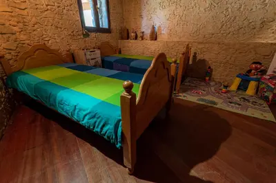 Cama o camas de una habitación en Roque nublo rural houses I