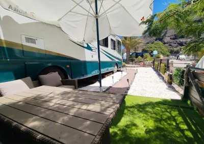 Jardín al aire libre en Blue Ocean Camp - Tasartico