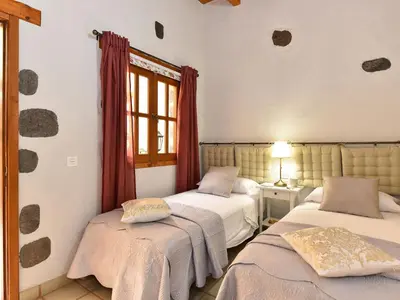 Cama o camas de una habitación en Villa in Ingenio with Private Pool