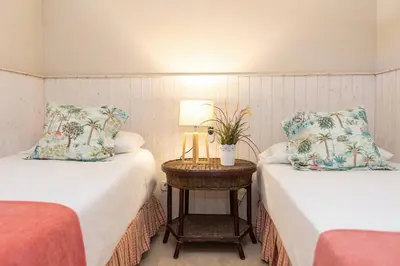 Cama o camas de una habitación en Chalet adosado en Pasito BM12