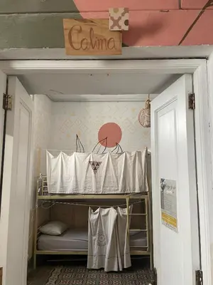 Cama o camas de una habitación en Casa Calma Yoga Hostel