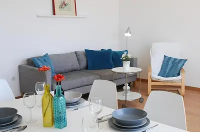 Zona de estar de VISTA PLAYA Y MAR - sea view, wifi and AC