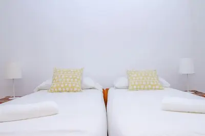 Cama o camas de una habitación en Chalet adosado en Pasito BM9