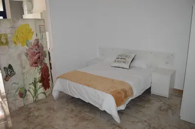 Cama o camas de una habitación en apartamento agaete Beach 4a
