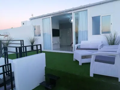 Un balcón o terraza de Modern apartment in Las Palmas 140 m² with air conditioning