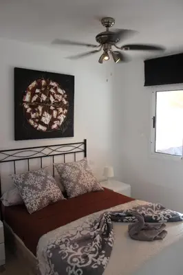 Cama o camas de una habitación en Casa Romantica de Balcon de Amadores