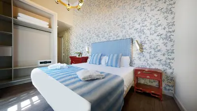 Cama o camas de una habitación en Hotel Emblemático Agáldar