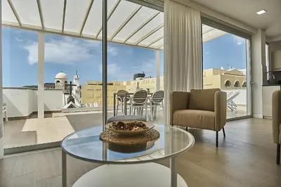 Zona de estar de Malibú Canteras Ático 23 Vista Mar - Seaview Penthouse