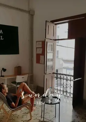 Zona de estar de Lua Lua Hostel Las Palmas