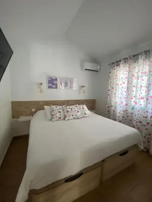 Cama o camas de una habitación en Bungalows Playa Flor, Campo Internacional, Maspalomas.
