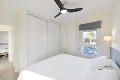 Cama o camas de una habitación en Iguazu apartment 2 bedr