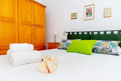 Cama o camas de una habitación en Elisabeth Vacacional La Palmita