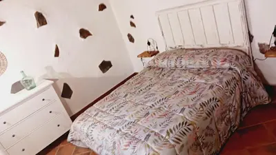 Cama o camas de una habitación en Casita el Parral