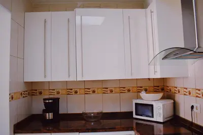 Una cocina o zona de cocina en Bungalow Guayana