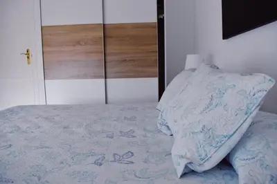 Cama o camas de una habitación en Bungalow en Vista Golf