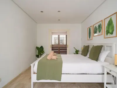 Cama o camas de una habitación en Awesome beachfront terrace By CanariasGetaway