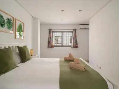 Cama o camas de una habitación en Awesome beachfront terrace By CanariasGetaway