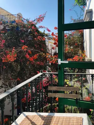 Jardín al aire libre en Puerto de Mogan - Little Venecia Harbour Apt 324 with 40sqm rooftop terrace, Scandinavian interior - Gran Canaria