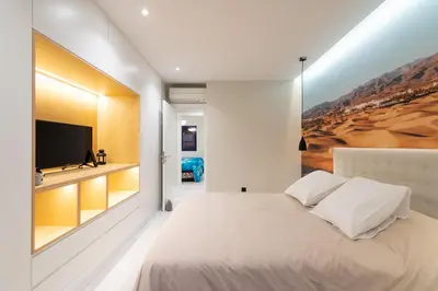 Cama o camas de una habitación en Sunset House in Meloneras by CanaryScape