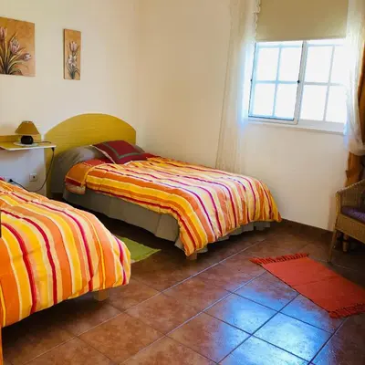 Cama o camas de una habitación en Casa Camino Tamadaba