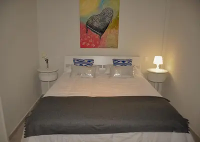 Cama o camas de una habitación en Villa Alegria